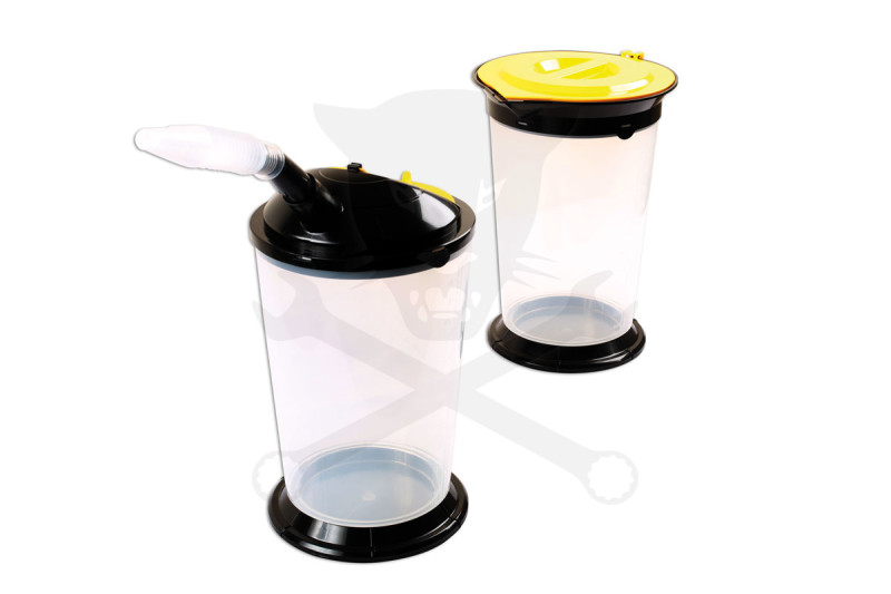 Olajbetöltő kanna  5 literes 2 db-os készlet skálázott extra áttetsző