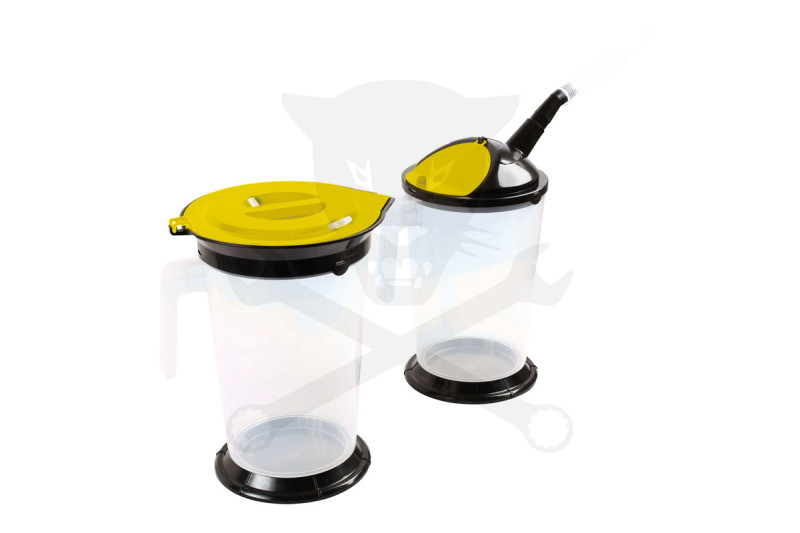 Olajbetöltő kanna  5 literes 2 db-os készlet skálázott extra áttetsző