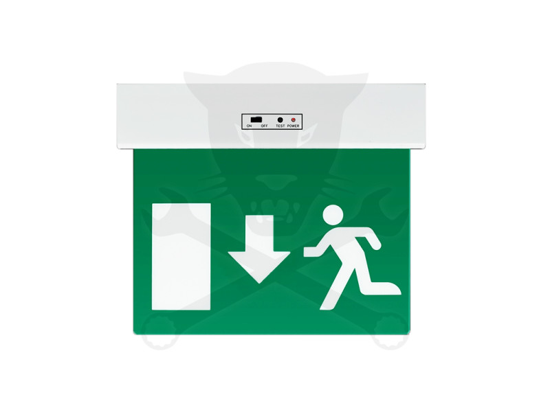 Lámpatest, vészvilágító LED "Exit" Lefelé nyíl ELMARK