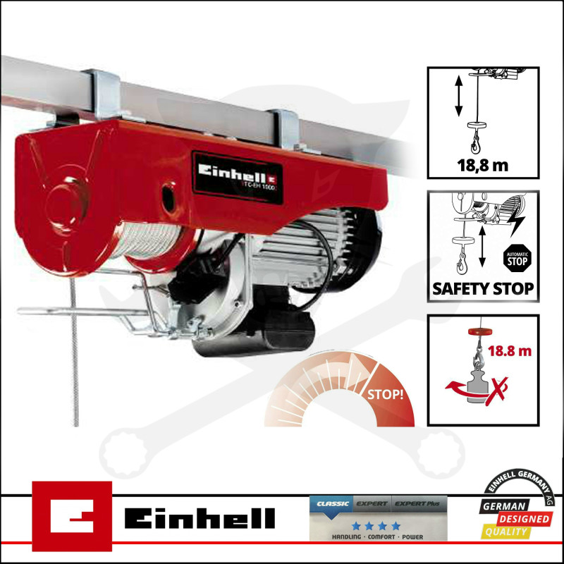 Csörlő elektromos drótköteles 1600W Max. 1000 kg - Einhell (TC-EH 1000)