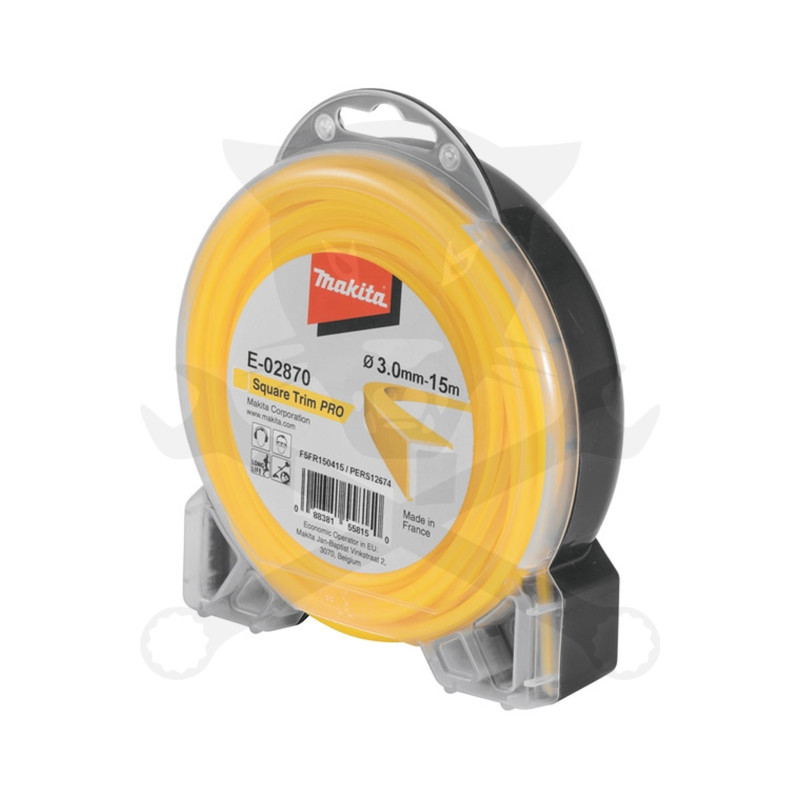 Fűkasza damil 3.0 mm x 15 méter Négyszög SquareTRIM Pro Sárga- Makita