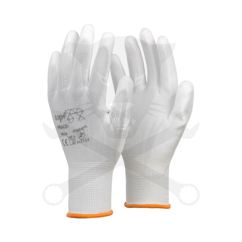 Kesztyű - szerelőkesztyű - fehér XXXL-es 12-es