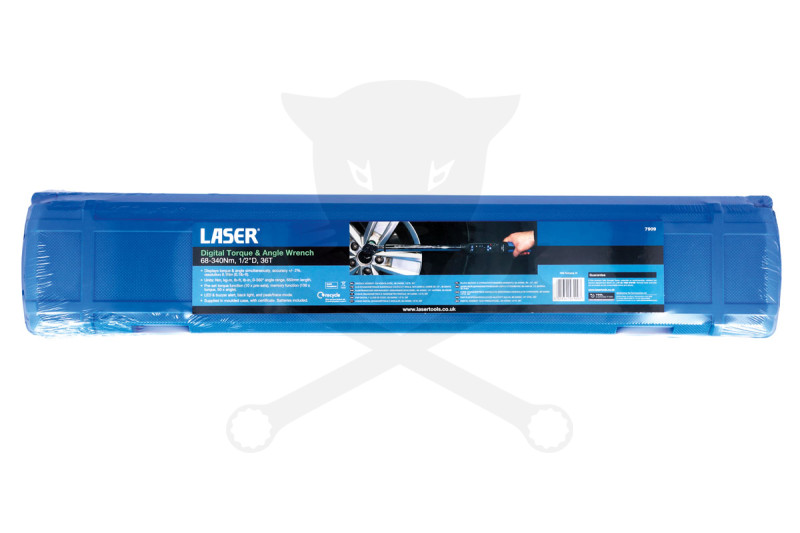Nyomatékkulcs, digitális 068-340 Nm 1/2" + szögmérő 2:1-ben - Laser