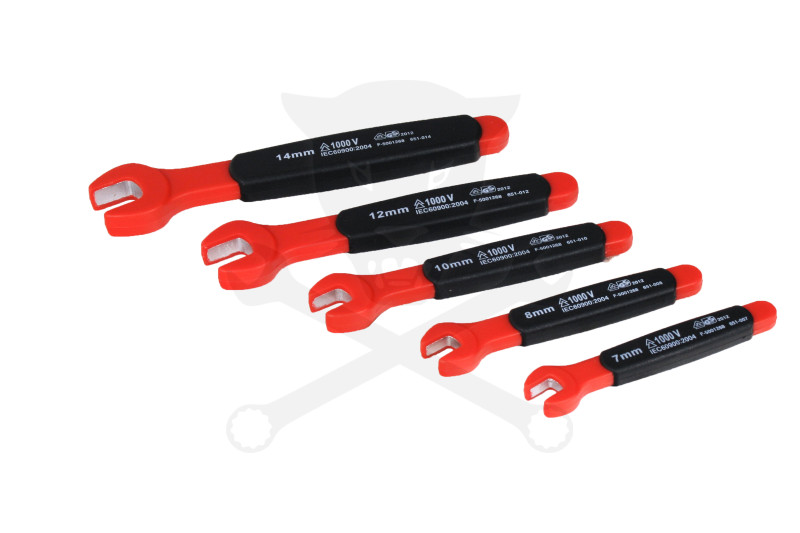 Szigetelt villáskulcs készlet VDE 1000V 5 db-os 7-8-10-12-14 mm