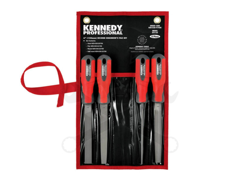 Reszelő készlet 150 mm 4r. nyelezett - félsimító (KEN-030-9740K)