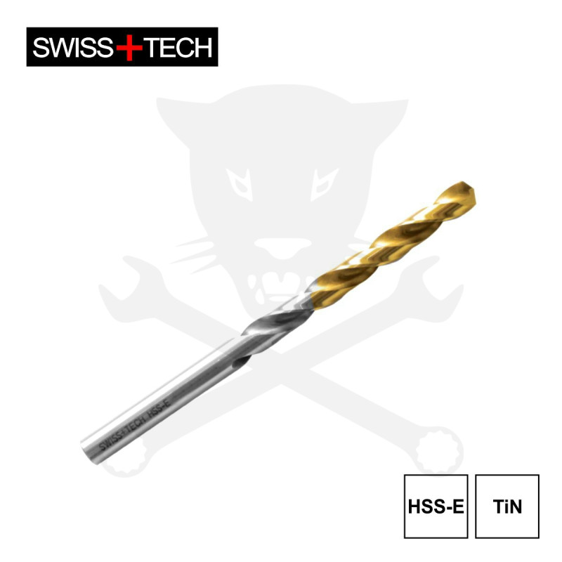 Csigafúró  7,0 mm HSS-E TiN DIN338 ipari - SwissT (SWT-125-1770A)