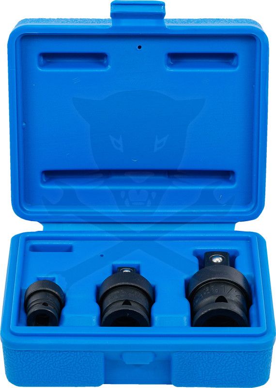 Légkulcs adapter csuklós készlet 3 db-os 1/4" - 3/8" - 1/2" - BGS