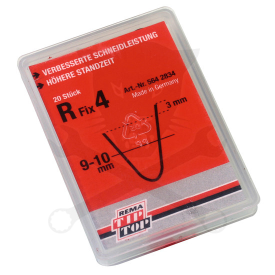 Gumi profilvágóhoz vágókés - kerekített profil - R Fix4. 9-10 mm -20 db