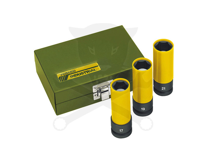 Légkulcsfej készlet 1/2"  3 db-os alufelnihez PROXXON