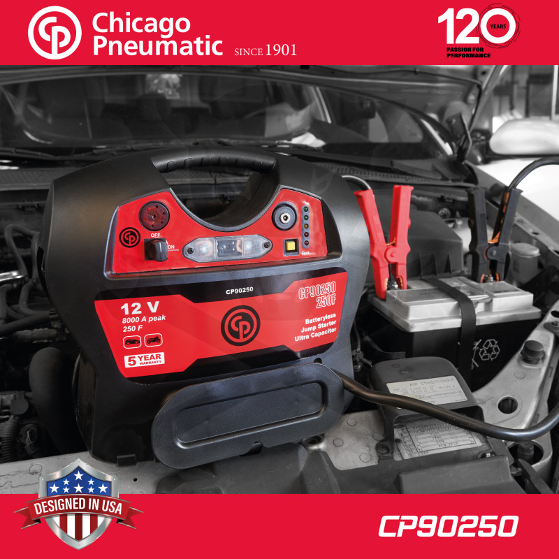 Akkumulátor bikázó-indító (starter) 12 V  -8000A 250F UltraKondi Chicag(CP90250)