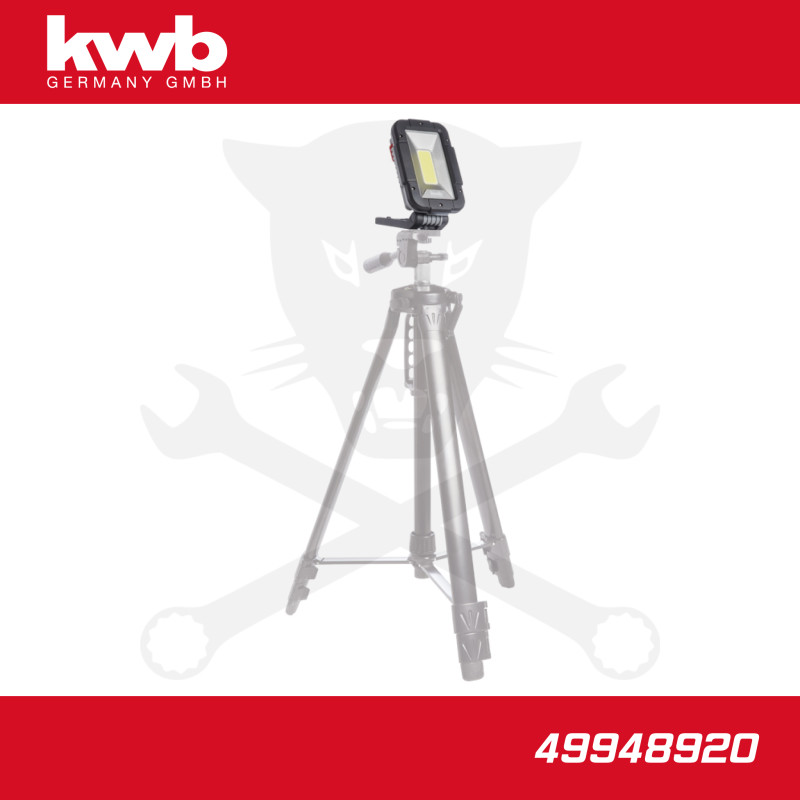 Szerelőlámpa - LED 01 COB 1521 lm akkus - USB - IPX5 összecsuk. - KWB