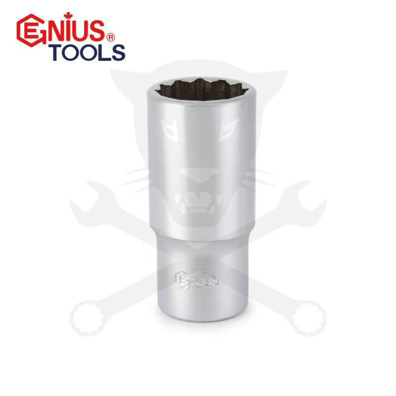 Dugókulcs - crowafej 3/8" 12 lap hosszú 18 mm Genius