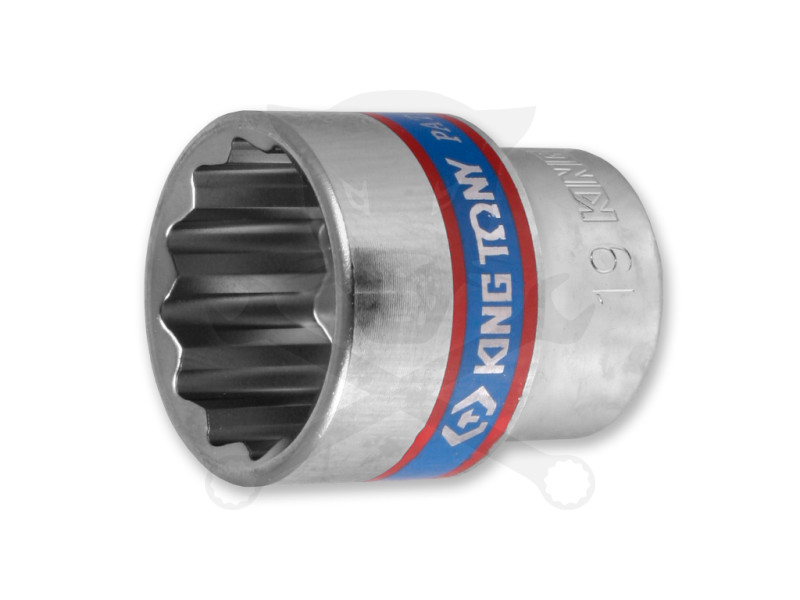 Dugókulcs - crowafej 3/8" 12 lap normál 19 mm