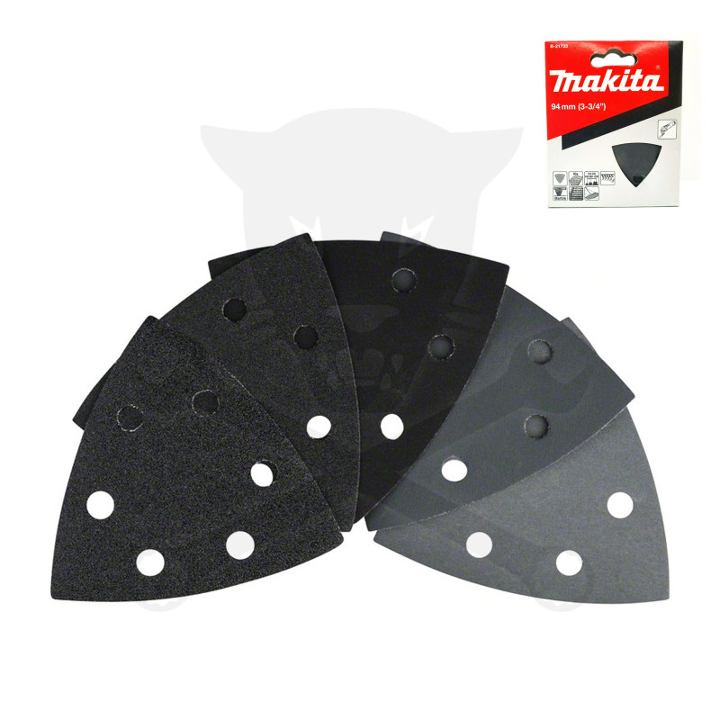 Multigéphez csiszolópapír 93x93 mm K120-1200 6 lyukú Kőre 10 db -Makita