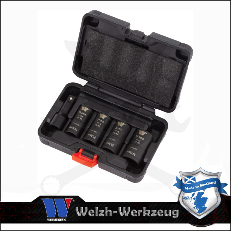 Kerékanyakulcs  kétfejű készlet 1/2" 4 db-os - króm kupakokhoz- Welzh