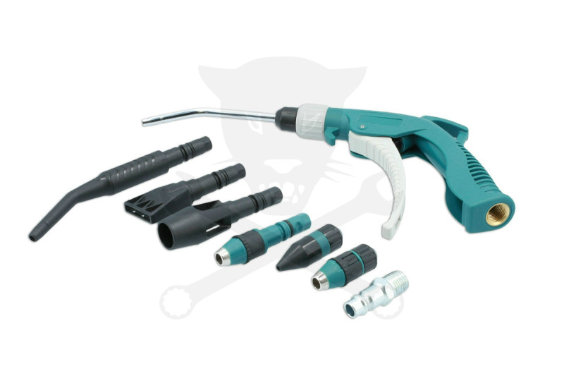 Lefújó pisztoly profi 9 db-os készlet spec. gyorscsatis cserélhető fejek