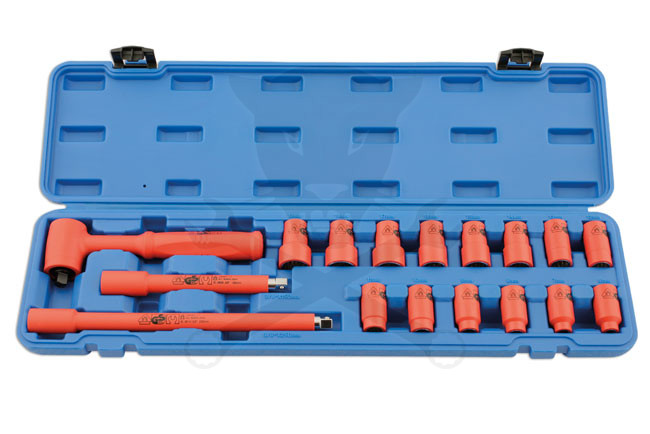 Dugókulcs készlet VDE 1000 V Szigetelt/Hibrid szerszám készlet3/8" 17 db-os