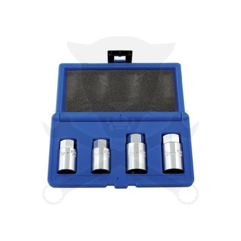 Tőcsavar ki- és behajtó készlet M6-M12 mm 4 db-os extra rövid - Laser