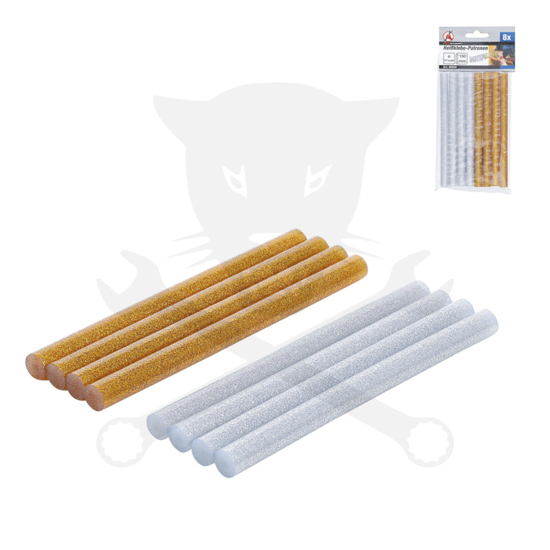 Ragasztórúd (ragasztópatron) 11 mm x 150 mm  8 db-os CSILLÁMOS -BGS