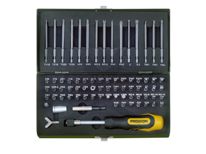 Bit készlet 75 db-os 1/4" hosszú-rövid bitfejek - Proxxon