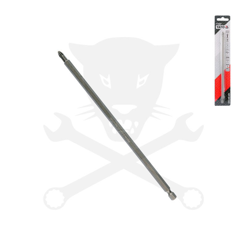 Bit, gépi PH2 x 200 mm, hornyolt