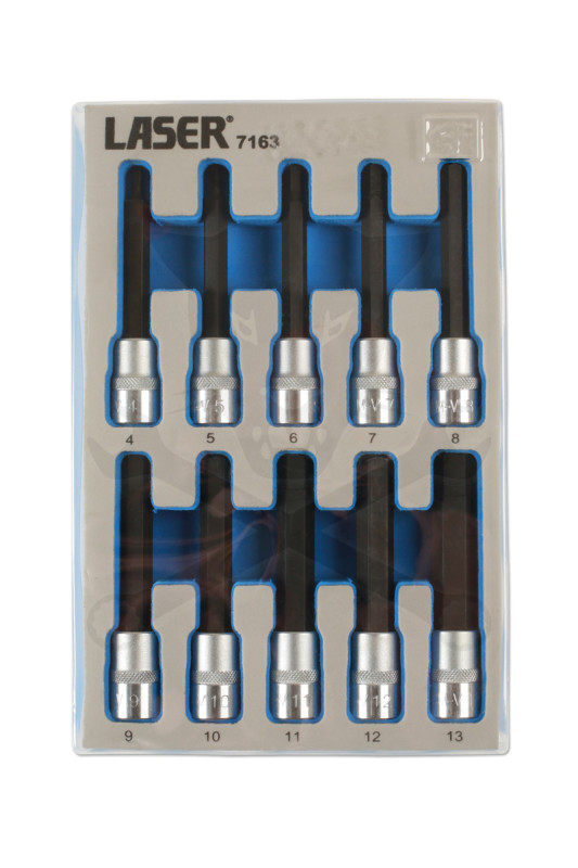 Rátűzőkulcs készlet 3/8" imbusz, hossz. 4-13 mm