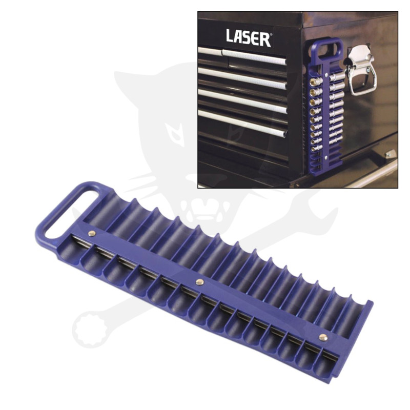 Dugókulcstartó mágneses tálca  3/8" - 28 db-os 420x125 mm