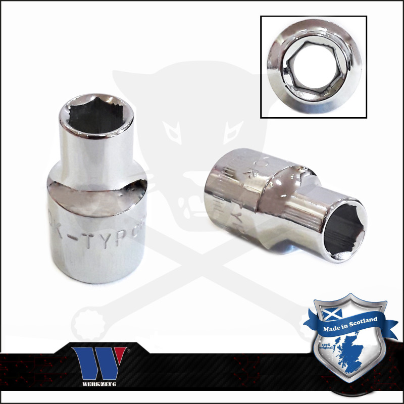 Lok-Typ Dugókulcs - crowafej 3/8"  8 mm 6 lap alacsony - Welzh