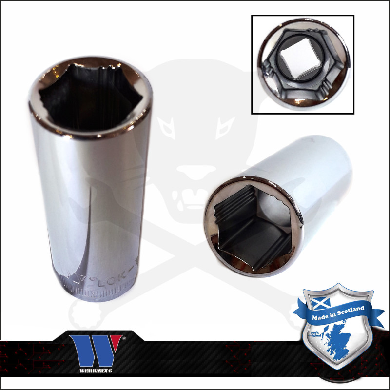 Lok-Typ Dugókulcs - crowafej 3/8" 19 mm 6 lap hosszú - Welzh