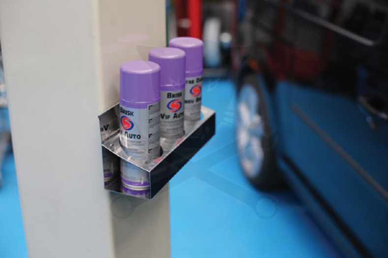 Mágneses tartó 3 db spray flakonhoz - 300x85x130 mm - INOX