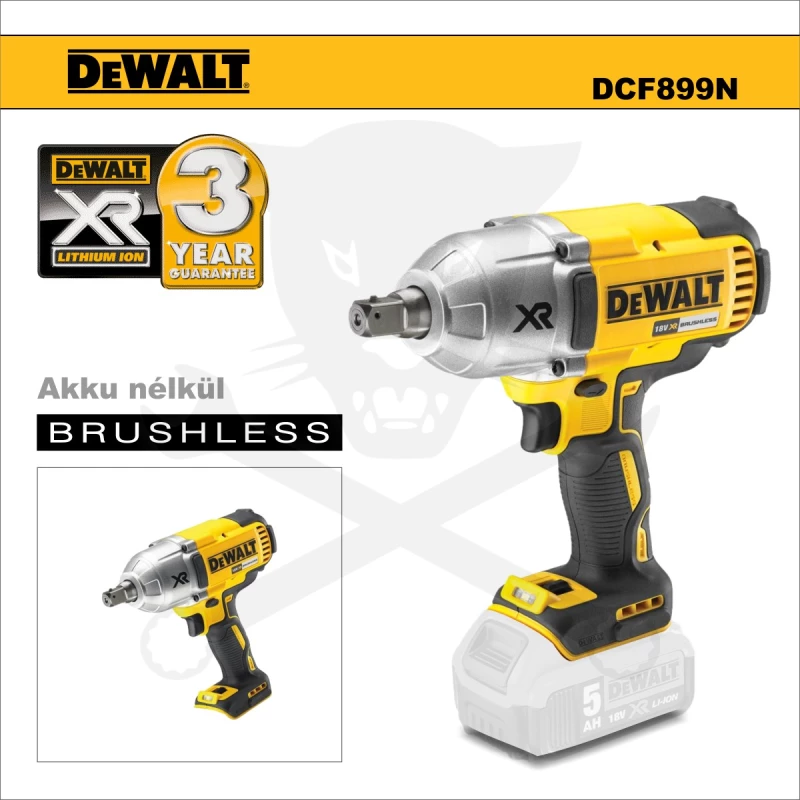 Ütvecsavarozó, akkus 18V  950 Nm 1/2" - akku nélkül - csapos kefemen