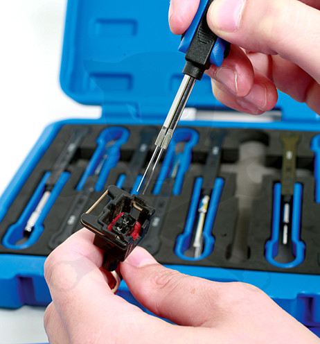 Kábelcsatlakozó szerelő - saru eltávolító készlet 12 db-os Univerzális