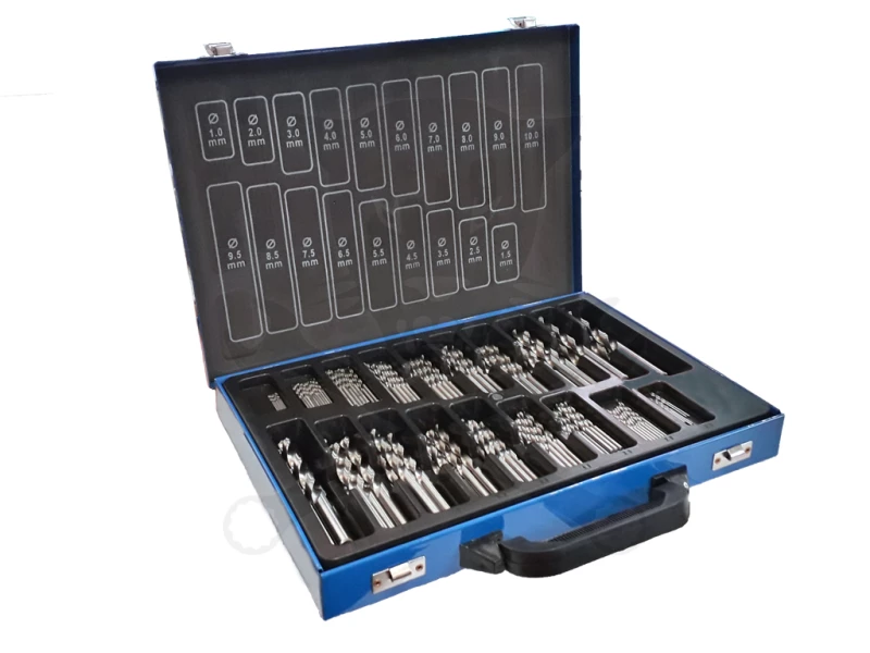 Csigafúró Klt. HSS 170 db-os köszörült - fém kofferben - PTG