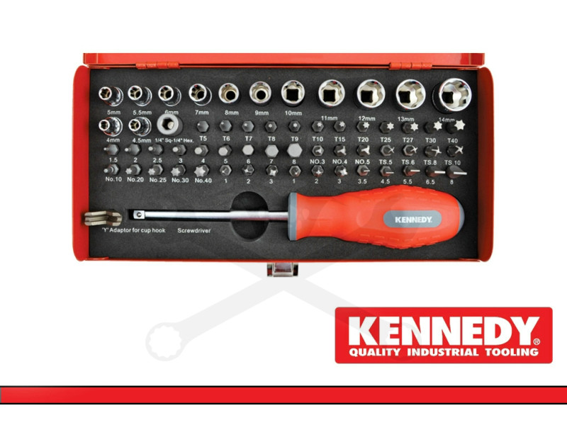 Bit készlet 60 részes. Ken-Grip + spec. Kennedy - (KEN-573-6370K)