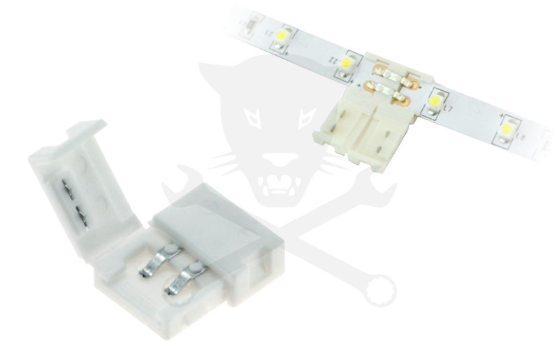 Toldóelem, kétpólusú, pattintós - egyszínű LED szalaghoz ELMARK