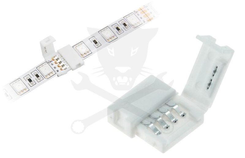 Toldóelem, nyégypólusú, pattintós - RGB LED szalaghoz ELMARK