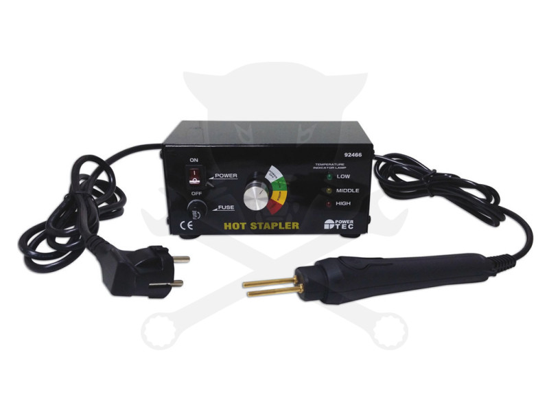 Műanyag elem tűzőgép 230 V-os hálózati kivitel EU aljzat