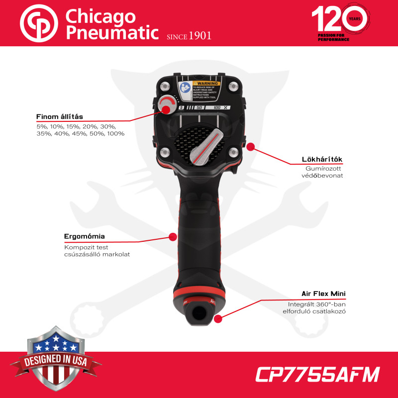Légkulcs  1/2" 1300 Nm Lazítás - 1080 Nm Meghúzás - Chicago