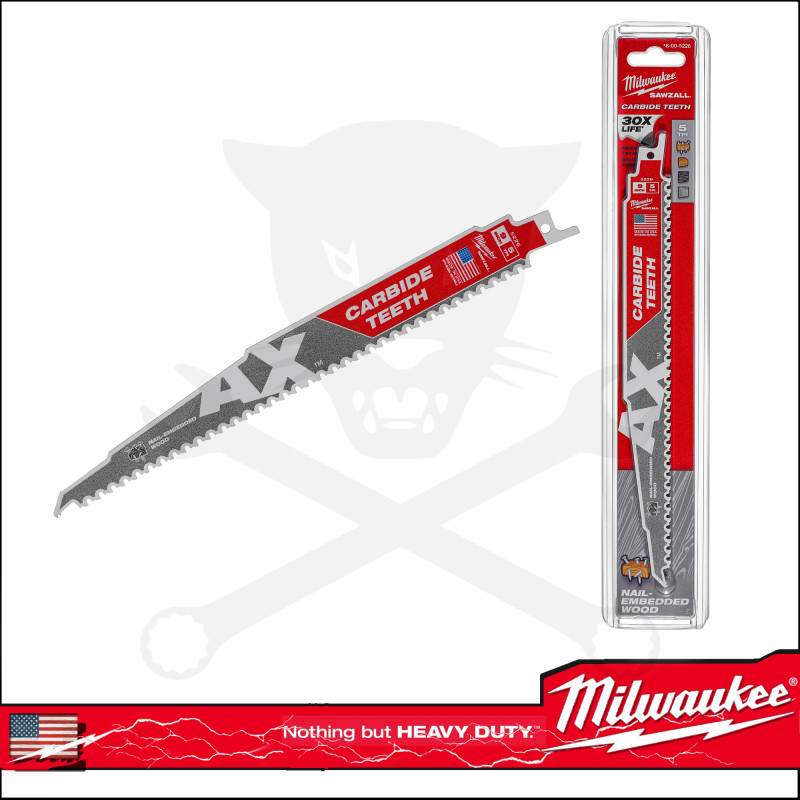 Fűrészlap kardfűrészhez, szöges fa 230 mm TCT AX 230 - Milwaukee