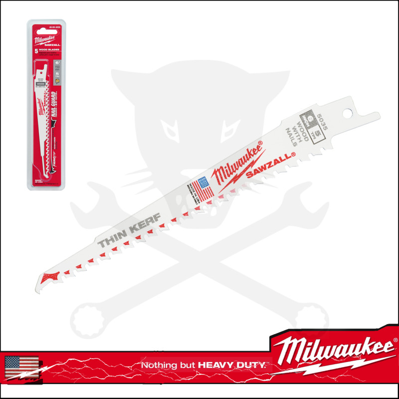 Fűrészlap kardfűrészhez, szöges fa 150 mm 5 TPI BiM-Co 5 db-os készlet