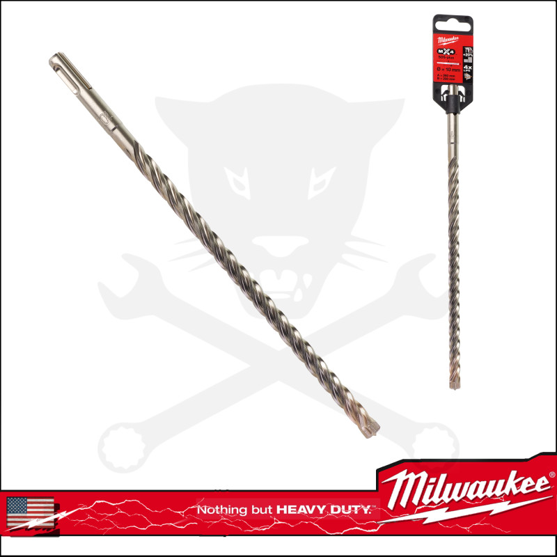 Kőzetfúró 10 x 265 mm - négyélű  SDS-Plus - MX4 Milwaukee