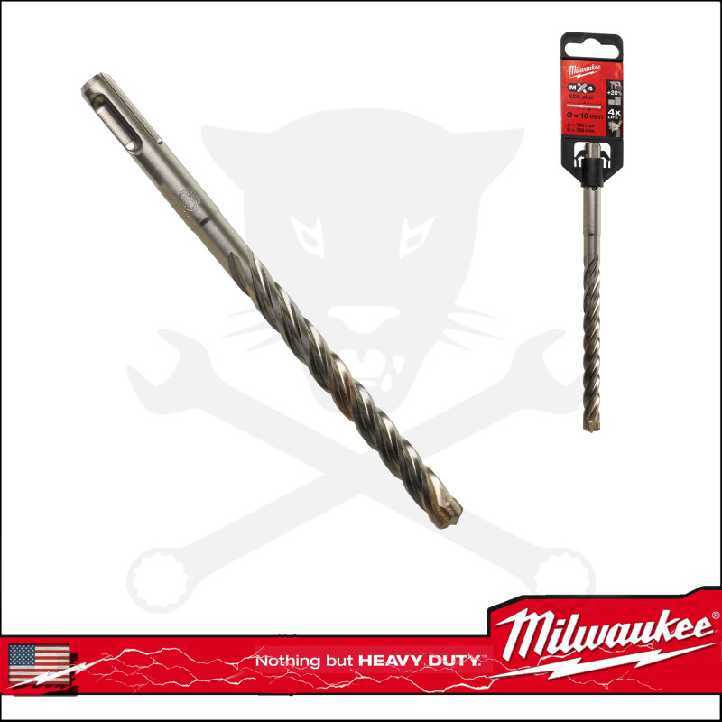 Kőzetfúró 10 x 165 mm - négyélű  SDS-Plus - MX4 Milwaukee