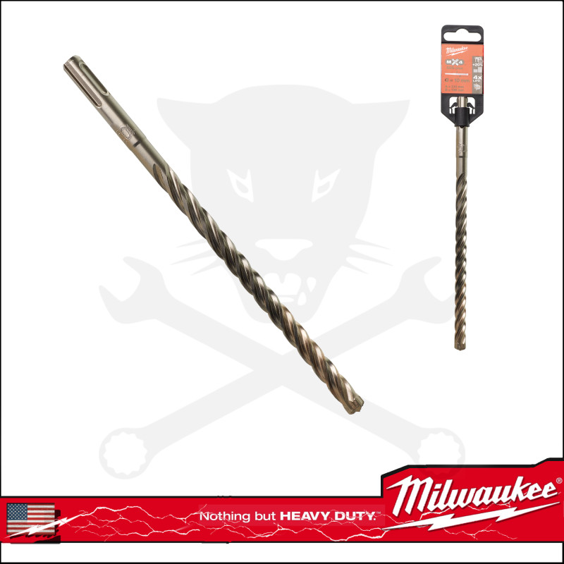 Kőzetfúró 10 x 215 mm - négyélű  SDS-Plus - MX4 Milwaukee