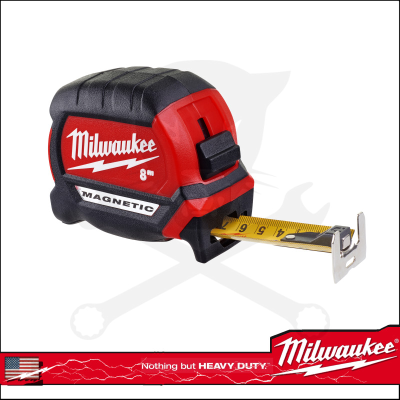 Mérőszalag   8 m x 27 mm gumírozott mágneses - Milwaukee