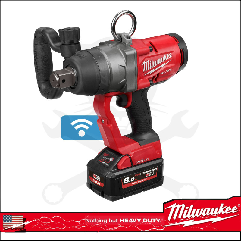 Ütvecsavarozó, akkus 18V 2500 Nm 1" 2 db 8.0Ah Milwauk (M18ONEFHIWF1-802X)