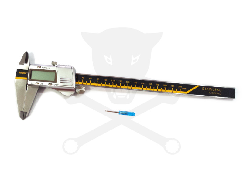 Tolómérő digitális 200 mm - 0,01 mm - mélységmérővel