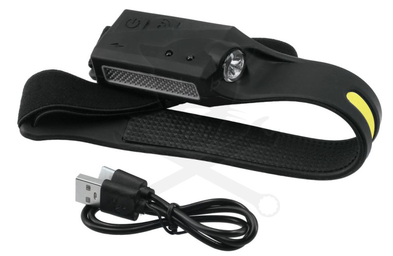 Szerelőlámpa - Fejlámpa LED 01 COB Multifunkc. 2:1 akkus USB +szenzor