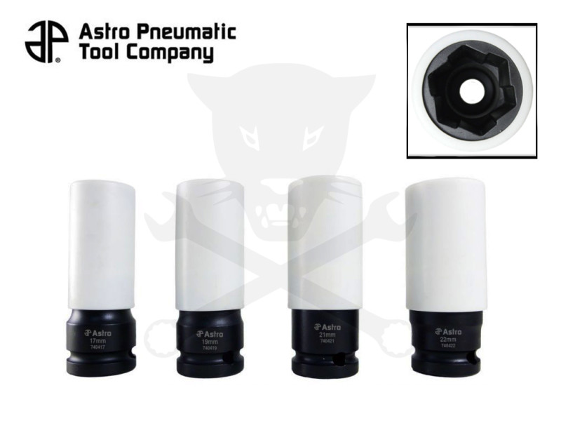 Légkulcsfej készlet 1/2"  4 db-os alufelnhez sérült csavarokhoz - Astro