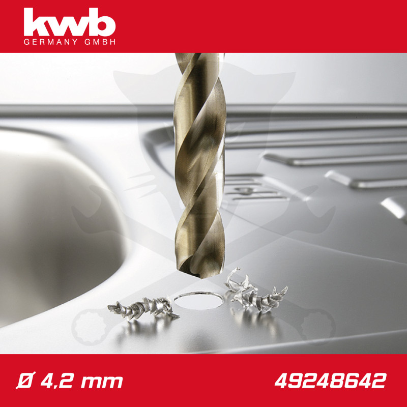 Csigafúró  4,2 mm HSS-G Co5 DIN 338 Twist, profi - KWB