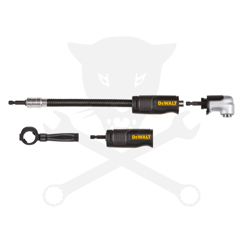 Sarokcsavarozó adapter 90° ipari 3 részes - DeWalt